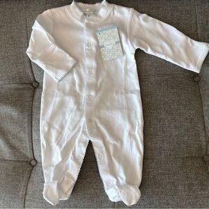 KISSY KISSY Baby Boy’s White/Blue Kissy Basics Footie